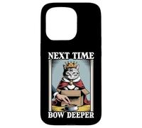 Next Time Bow Deeper Cat In Box - Ciotola per cibo divertente a forma di gatto Custodia per iPhone 15 Pro
