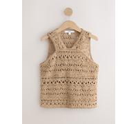 Next Top a canotta all'uncinetto con scollo all'americana xsmall carne