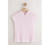 Next Top a maniche corte con bottoni in pizzo floreale 42 rosa