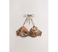 Next Top bikini imbottito con ferretto e scollo profondo blu