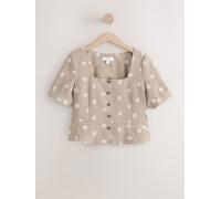 Next Top con Scollo tondo e ricamo Motivo cashmere 44 verde