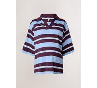Next Top Maternità a maniche corte a righe stile rugby xlarge blu