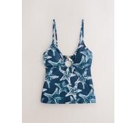 Next Top tankini contenitivo con inserti in metallo 46tall blu