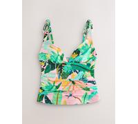 Next Top tankini contenitivo con spalline in macramè e scollatura profonda 46tall rosa