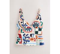 next Top tankini contenitivo con spalline in macramè e scollatura profonda 46tall rosso