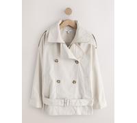 Next Trench coat Antipioggia con cintura bassa crema