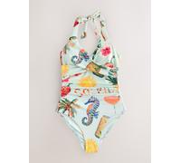 Next Tummy - Costume da bagno contenitivo con scollo all'americana 46 verde