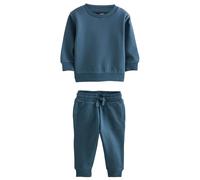 NEXT Ragazzo Completo con felpa e pantaloni da jogging tinta unita Blu alzavola 3 Anni-4 Anni