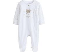 NEXT Unisex Bambino Anthony Nolan - Tutina con Scritta “Tiny But Mighty” Bianco 3 Mesi