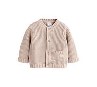 Next Unisex Bambino Cardigan Ricamato in Maglia Spessa per Neonati Hello World Neutral 3 Mesi