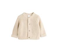 NEXT Unisex Bambino Cardigan Ricamato in Maglia Spessa per Neonati Milk