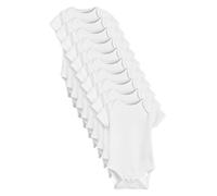 NEXT Unisex Bambino Confezione da 10 body per neonati a maniche corte Bianco essenziale 18 Mesi-24 Mesi