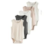 NEXT Unisex Bambino Confezione da 5 body a canotta per neonati Neutro 9 Mesi-12 Mesi