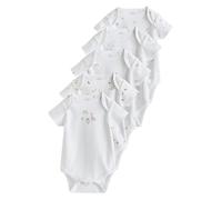 NEXT Unisex Bambino Confezione da 5 body a maniche corte per neonati White Character 12 Mesi-18 Mesi