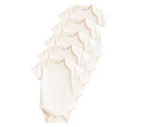 NEXT Unisex Bambino Confezione da 5 body basic a manica corta per bebè Crema 18 Mesi-24 Mesi