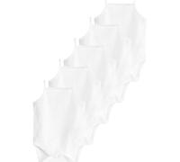 NEXT Unisex Bambino Confezione da 5 body bebè con bretelline Bianco 0 Mese-1 Mesi