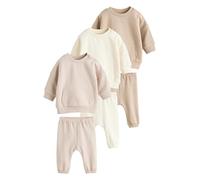 NEXT Unisex Bambino Confezione di completi per neonati da 6 pezzi con felpa e pantaloni da jogging Neutro 12 Mesi