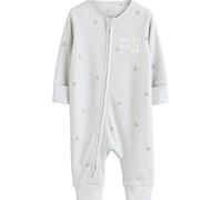 NEXT Unisex Bambino Tutina per neonati in 100% cotone con zip bidirezionale Hello World Grigio Newborn