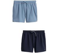 NEXT Uomini Confezione da 2 Shorts da Bagno Basic | Standard, la coulisse regolabile, due tasche laterali e una tasca posteriore con patta