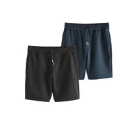 NEXT Uomini Confezione da 2 Shorts in Morbido Jersey Black/Navy L