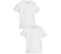 NEXT Uomini Confezione da 2 T-Shirt 100% Cotone - Slim Bianco L