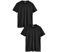 NEXT Uomini Confezione da 2 T-Shirt 100% Cotone - Slim Nero M