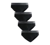 NEXT Uomini Confezione da 4 Slip in 100% Cotone | Standard, Rifiniti con il logo Next sull’elastico in vita