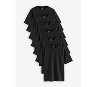 NEXT Uomini Confezione da 6 di T-Shirt di Cotone Basic - vestibilità Regular Nero XL