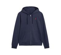 NEXT Uomini Felpa Leggera con Cappuccio e Zip 100% Cotone Blu Marino S