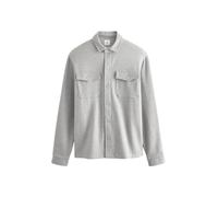 NEXT Uomini Giacca Stile Camicia in Twill di Jersey con Bottoni a Pressione