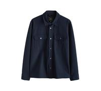 NEXT Uomini Giacca stile camicia in twill di jersey con bottoni a pressione | Standard, Lavabile in lavatrice