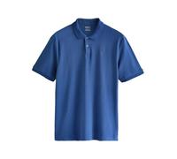 NEXT Uomini Polo in piqué a Maniche Corte con vestibilità Classica Blu Medio XS