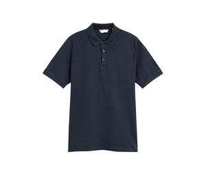 NEXT Uomini Polo in piqué a Maniche Corte - vestibilità Attillata Blu Navy S