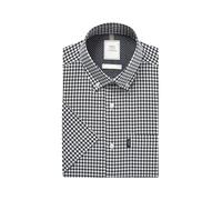 NEXT Uomini Regular Fit Short Sleeve Easy Iron Button Down Oxford Camicia | Adulto, Questa camicia a maniche corte in morbido misto cotone presenta una classica stampa a quadri, Abbottonatura frontale