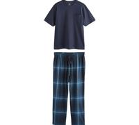 NEXT Uomini Set Pigiama in Jersey a Maniche Corte Controllo Blu Navy XXL
