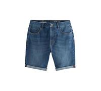 NEXT Uomini Shorts in Denim Elasticizzato - vestibilità Slim Blu Medio 34