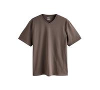 NEXT Uomini T-Shirt Basic con Scollo a V - vestibilità Regular Neutral Brown L
