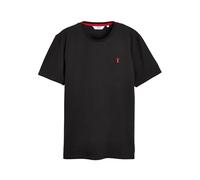 NEXT Uomini T-Shirt con Cervo in 100% Cotone, vestibilità Regular Nero M