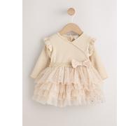 Next Vestito tutù a maniche lunghe per neonati (0mesi-2anni) 50cm crema
