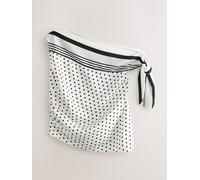 Next White/Black Polka Dot Off the Shoulder Satin Top 38 Bianco