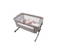 Next2Me Essential - Culla per neonati, sostenibile, compatibile con diversi letti, regolabile in altezza, inclinabile, buona circolazione dell'aria, materasso e borsa inclusi, 0-6 m