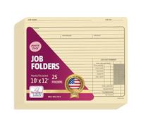 NextDayLabels Cartelle di lavoro classiche Manila, 25,4 x 30,5 cm, resistenti, prestampate per tenere traccia dei progressi dei lavori, calcolo dei costi e delle corrispondenze dei clienti (25 pezzi)