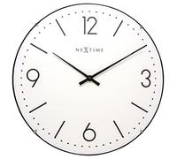 NeXtime Basic Dome Orologio da Parete, Glass, Bianco, 35 cm