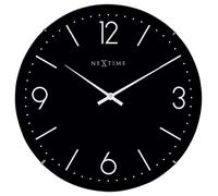 NeXtime Basic Dome Orologio da Parete, Glass, Nero, 35 cm