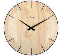 NeXtime 3249 Edge Madera Dome Orologio da Parete, Legna Leggera, 35 cm