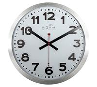 NeXtime 3999ARRC Station Number Index Radio Controlled (DCF) Orologio da Parete, Bianco, 35 cm