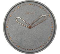 NeXtime Cross Orologio da Parete, Resin, Grigio, 35 cm