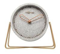 NeXtime Cross Orologio da Tavolo, Resin, Grigio, 15.5cm x 17.5cm