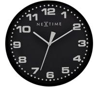 NexTime - Orologio da Parete, in Alluminio, Colore: Nero
