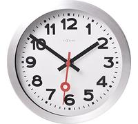 NeXtime Station Number Index Orologio da Parete, Aluminum, Bianco, 19 cm